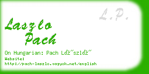 laszlo pach business card